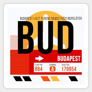 Budapest (BUD) Airport // Sunset Baggage Tag Magnet